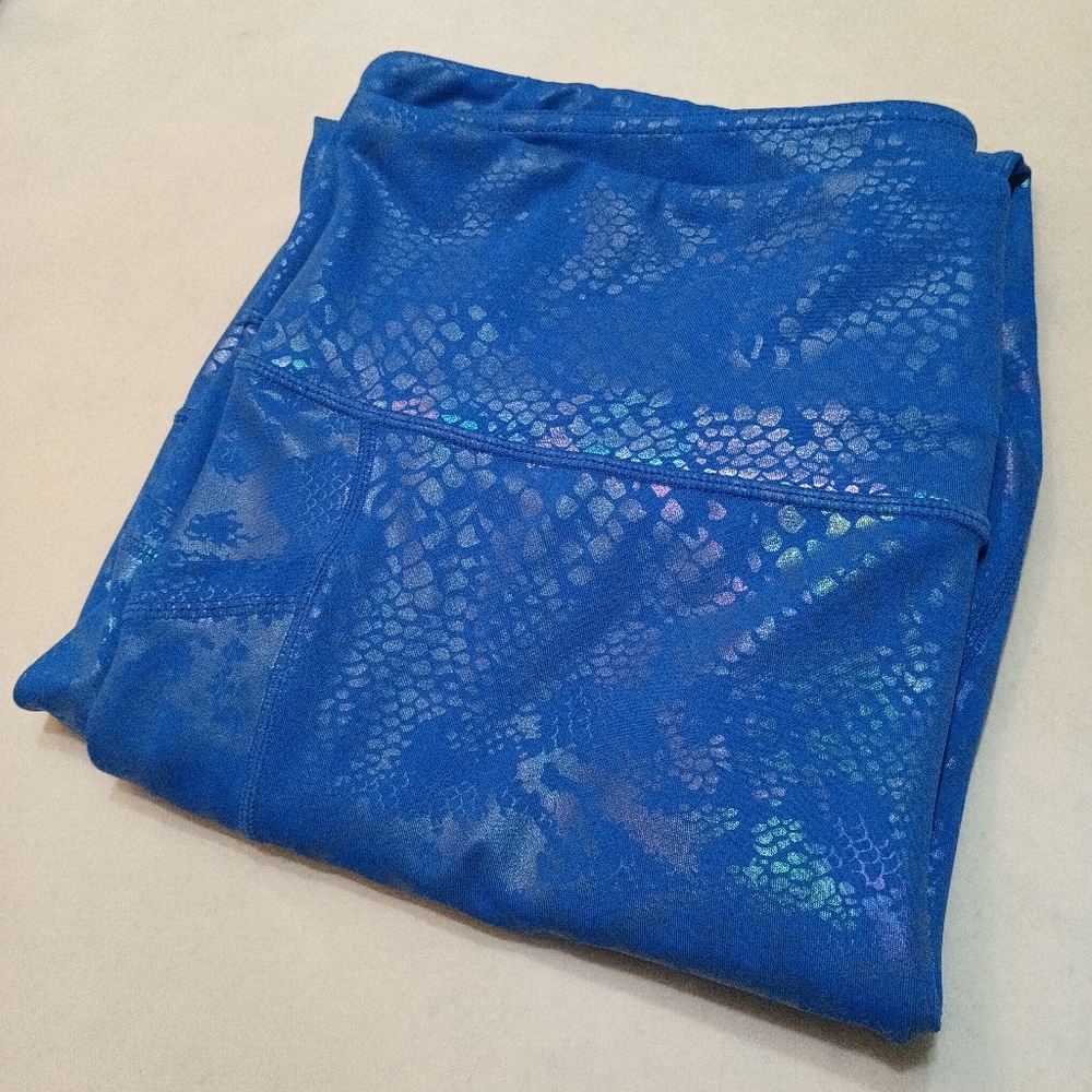 CVG blue full length blue workout leggings